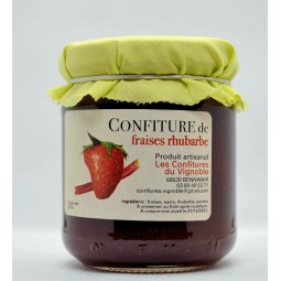 Confiture de fraises rhubarbe