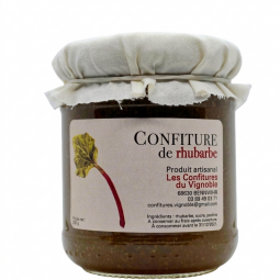 Pot de confiture de rhubarbe artisanale Les Confitures du Vignoble"