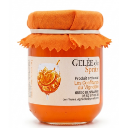 Gelée d'Aperol Spritz artisanale en pot de 105g - Les Confitures du Vignoble Alsace