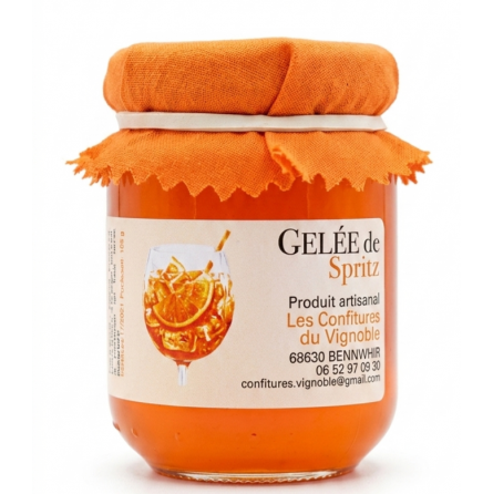 ​Gelée d'Aperol Spritz artisanale en pot de 105g - Les Confitures du Vignoble Alsace